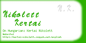 nikolett kertai business card